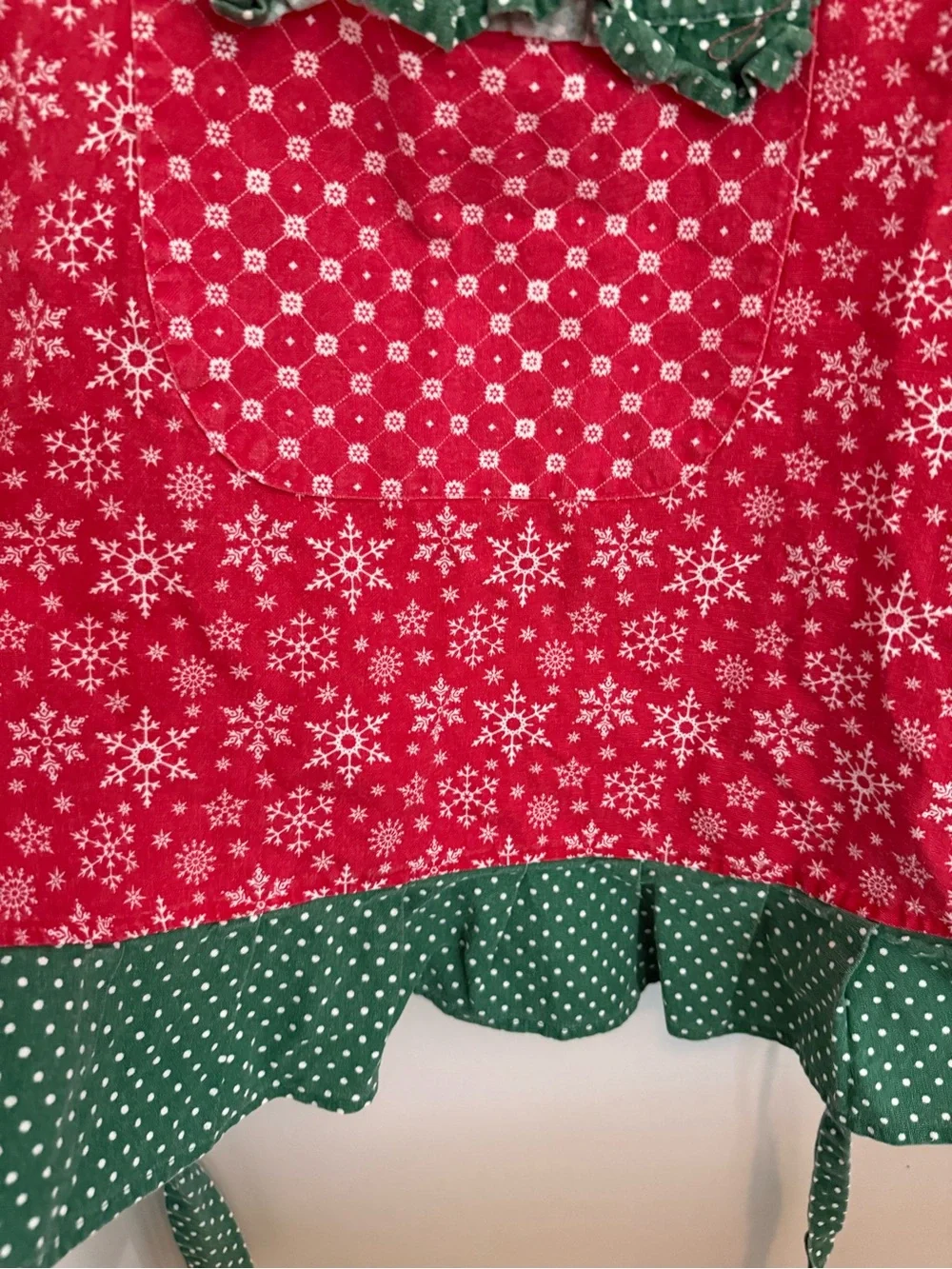 Festive Red and Green Holiday Apron